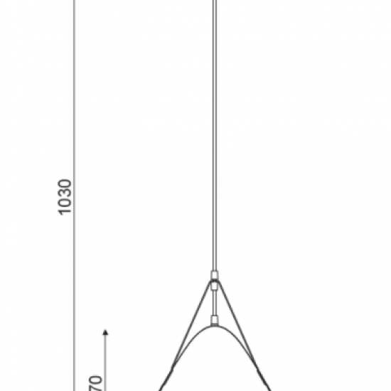 ΚΡΕΜΑΣΤΟ Φ/Σ 1ΧΕ27 ΛΕΥΚΟ ΜΕΤΑΛΛΟ+ΔΕΡΜΑ D33XH100CM