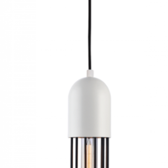 ΚΡΕΜΑΣΤΟ Φ/Σ 1ΧΕ27 ΛΕΥΚΟ ΜΕΤΑΛΛΙΚΟ D10XH120CM