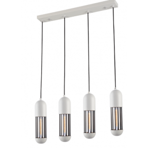 ΚΡΕΜΑΣΤΟ Φ/Σ 4ΧΕ27 ΛΕΥΚΟ ΜΕΤΑΛΛΙΚΟ 65X8XH120CM