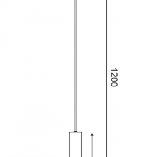 ΚΡΕΜΑΣΤΟ Φ/Σ 1XGU10 ΟΡΕΙΧΑΛΚΟ ΜΕΤΑΛΛΙΚΟ D8XH120CM