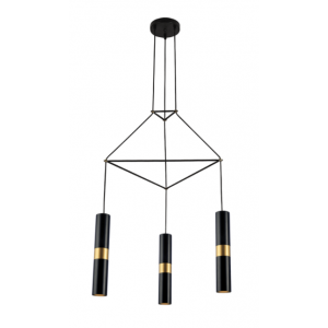 ΚΡΕΜΑΣΤΟ Φ/Σ 3XGU10 ΜΑΥΡΟ ΜΕΤΑΛΛΙΚΟ 56X49XH150CM