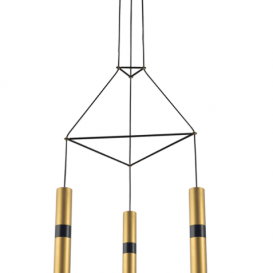 ΚΡΕΜΑΣΤΟ Φ/Σ 3XGU10 ΟΡΕΙΧΑΛΚΟ ΜΕΤΑΛΛΙΚΟ 56X49XH150CM