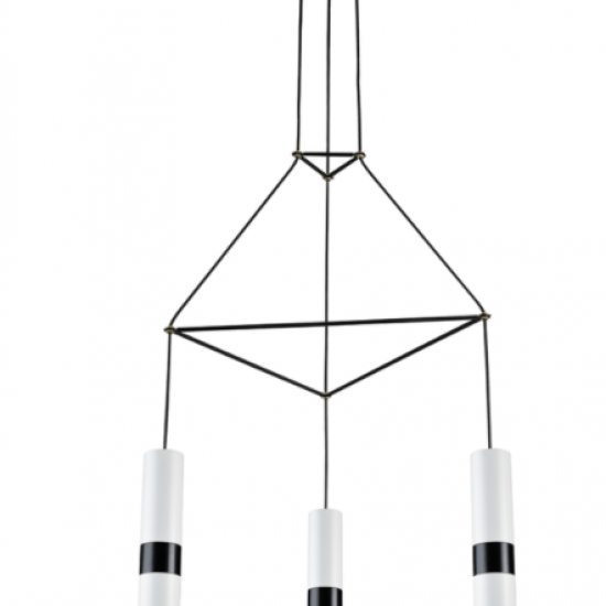 ΚΡΕΜΑΣΤΟ Φ/Σ 3XGU10 ΛΕΥΚΟ ΜΕΤΑΛΛΙΚΟ 56X49XH150CM