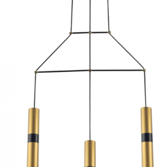 ΚΡΕΜΑΣΤΟ Φ/Σ 3XGU10 ΟΡΕΙΧΑΛΚΟ ΜΕΤΑΛΛΙΚΟ 66X8XH150CM