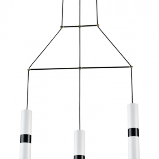 ΚΡΕΜΑΣΤΟ Φ/Σ 3XGU10 ΛΕΥΚΟ ΜΕΤΑΛΛΙΚΟ 66X8XH150CM