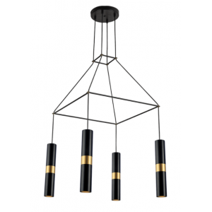 ΚΡΕΜΑΣΤΟ Φ/Σ 4XGU10 ΜΑΥΡΟ ΜΕΤΑΛΛΙΚΟ 56X56XH150CM