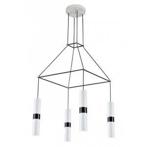 ΚΡΕΜΑΣΤΟ Φ/Σ 4XGU10 ΛΕΥΚΟ ΜΕΤΑΛΛΙΚΟ 56X56XH150CM