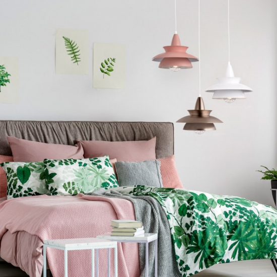 ALBA ΚΡΕΜΑΣΤΟ ΦΩΤΙΣΤΙΚΟ ΜΟΝΟΦΩΤΟ ΜΕΤΑΛΛΟ ΡΟΖ Φ33xΗ128cm