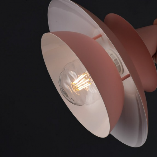 ALBA ΚΡΕΜΑΣΤΟ ΦΩΤΙΣΤΙΚΟ ΜΟΝΟΦΩΤΟ ΜΕΤΑΛΛΟ ΡΟΖ Φ33xΗ128cm