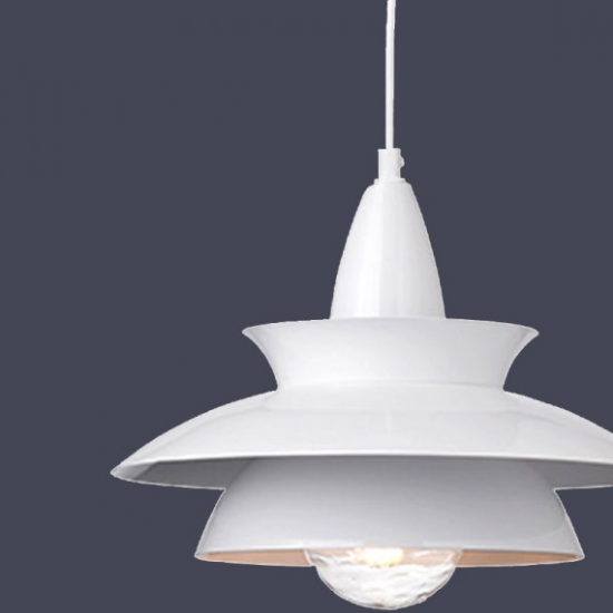 ALBA ΚΡΕΜΑΣΤΟ ΦΩΤΙΣΤΙΚΟ ΜΟΝΟΦΩΤΟ ΜΕΤΑΛΛΟ ΛΕΥΚΟ Φ33xΗ128cm