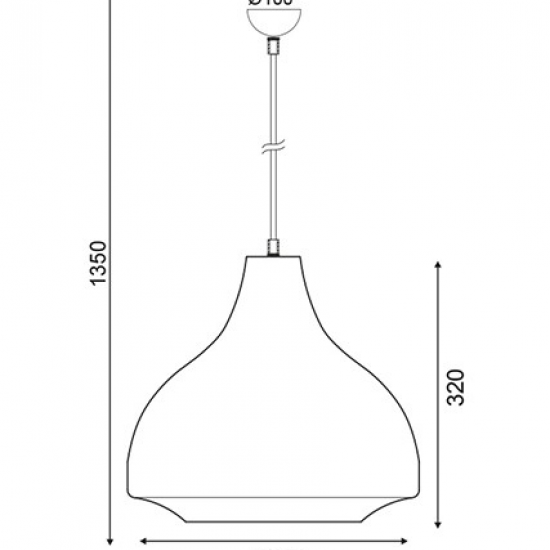 ΚΡΕΜΑΣΤΟ Φ/Σ 1ΧΕ27 ΜΕΤΑΛΛΙΚΟ ΠΕΤΡΟΛ Φ35XH135CM