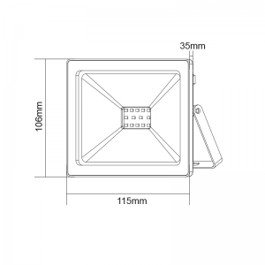 Λευκός Προβολέας 10W 3000K 12-24VDC
