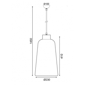 LONDON ΚΡΕΜΑΣΤΟ ΦΩΤΙΣΤΙΚΟ 1ΦΩΤΟ ΜΕΤΑΛΛΟ ΠΟΡΤΟΚΑΛΙ Φ23xH145cm
