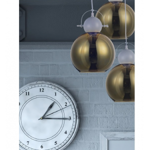 ΚΡΕΜΑΣΤΟ 1ΧΕ27 ΛΕΥΚΟ ΜΕΤΑΛΛΙΚΟ- ΟΡΕΙΧΑΛΚΟ ΓΥΑΛΙ Φ25ΧΗ140CM