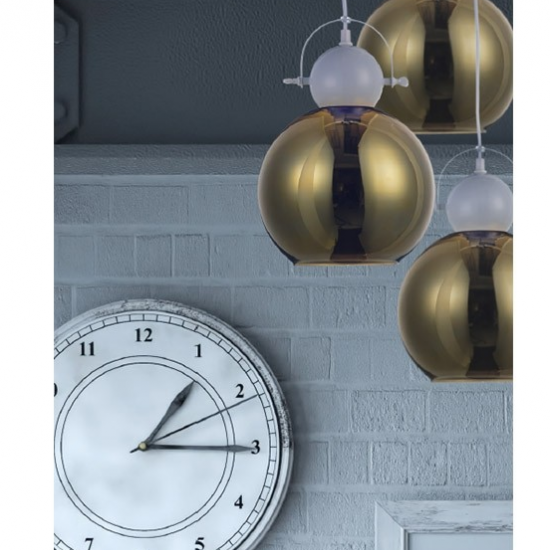 ΚΡΕΜΑΣΤΟ 1ΧΕ27 ΛΕΥΚΟ ΜΕΤΑΛΛΙΚΟ- ΟΡΕΙΧΑΛΚΟ ΓΥΑΛΙ Φ25ΧΗ140CM