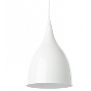 ΜΕΤΑΛΛΙΚΗ ΚΑΜΠΑΝΑ 1ΧΕ27 ΛΕΥΚΗ Φ17χΗ23cm