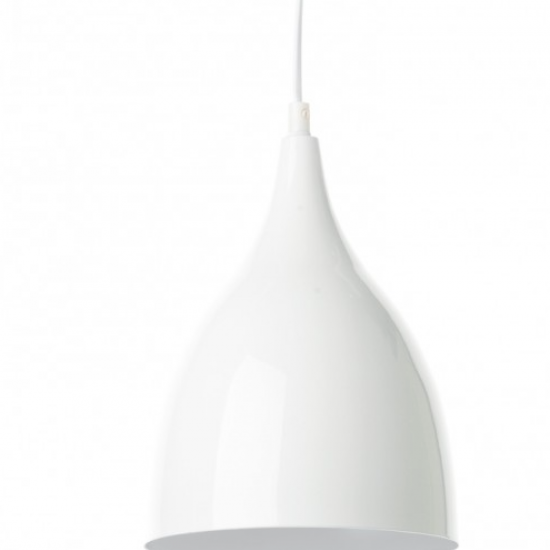 ΜΕΤΑΛΛΙΚΗ ΚΑΜΠΑΝΑ 1ΧΕ27 ΛΕΥΚΗ Φ17χΗ23cm