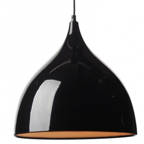 ΜΕΤΑΛΛΙΚΗ ΚΑΜΠΑΝΑ 1ΧΕ27 ΜΑΥΡΗ Φ35xΗ31cm