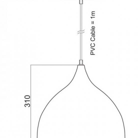 ΜΕΤΑΛΛΙΚΗ ΚΑΜΠΑΝΑ 1ΧΕ27 ΜΑΥΡΗ Φ35xΗ31cm
