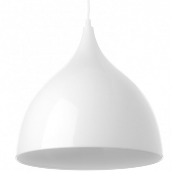 ΜΕΤΑΛΛΙΚΗ ΚΑΜΠΑΝΑ 1ΧΕ27 ΛΕΥΚΗ Φ35χΗ31cm