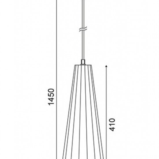PRINCESS ΚΡΕΜΑΣΤΟ ΦΩΤΙΣΤΙΚΟ 1ΦΩΤΟ ΓΥΑΛΙ ΧΑΛΚΙΝΟ 15xΗ145cm