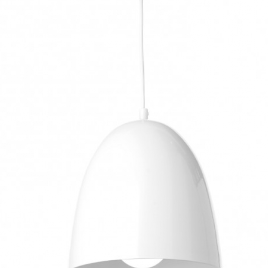 ΜΕΤΑΛΛΙΚΗ ΚΑΜΠΑΝΑ 1XE27 ΛΕΥΚΗ Φ22χΗ23cm