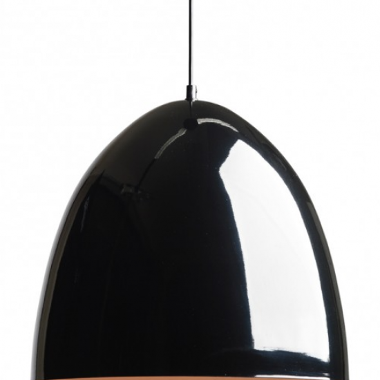 ΦΩΤΙΣΤΙΚΟ ΜΕΤΑΛΛΙΚΗ ΚΑΜΠΑΝΑ 1XE27 ΜΑΥΡΗ Φ40χΗ36cm