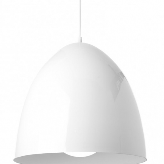 ΜΕΤΑΛΛΙΚΗ ΚΑΜΠΑΝΑ 1XE27 ΛΕΥΚΗ Φ40χΗ36cm