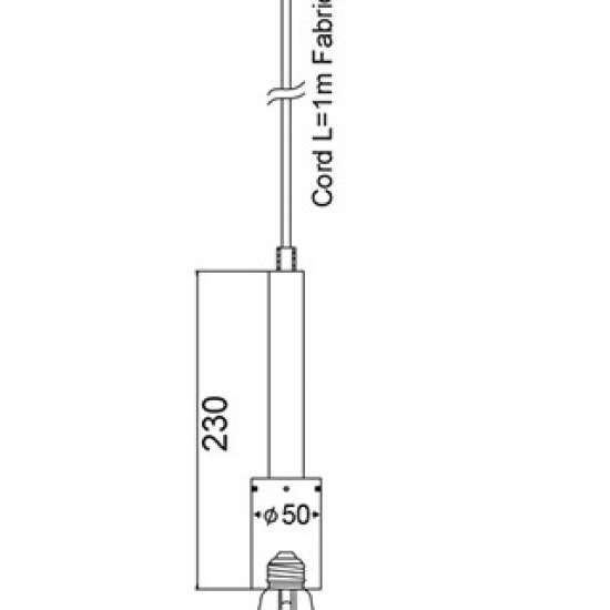 ΦΩΤΙΣΤΙΚΟ ΚΡΕΜΑΣΤΟ Φ/Σ 1XE27 ΜΕΤΑΛΛΙΚΟ MENTA Φ5ΧΗ120CM