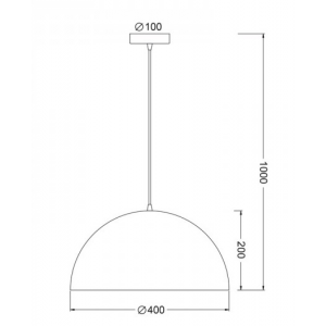 ΚΡΕΜΑΣΤΟ Φ/Σ 1XE27 ΜΕΤΑΛΛΙΚΟ ΜΑΥΡΟ Φ40cm