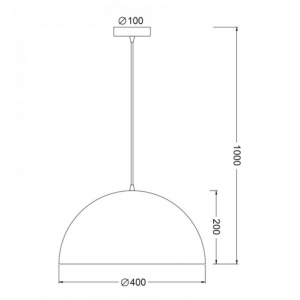 ΚΡΕΜΑΣΤΟ Φ/Σ 1XE27 ΜΕΤΑΛΛΙΚΟ ΚΡΕΜ Φ40cm