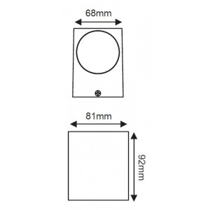 ΣΠΟΤ ΑΛΟΥΜΙΝΙΟΥ ΓΚΡΙ ΣΚΟΥΡΟ LED