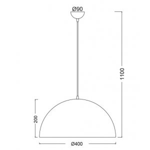 ΚΡΕΜΑΣΤΟ Φ/Σ 1ΧΕ27 ΜΕΤΑΛΛΙΚΟ ΑΠΟΧΡΩΣΗ TEAK ΞΥΛΟΥ Φ40ΧΗ110CM