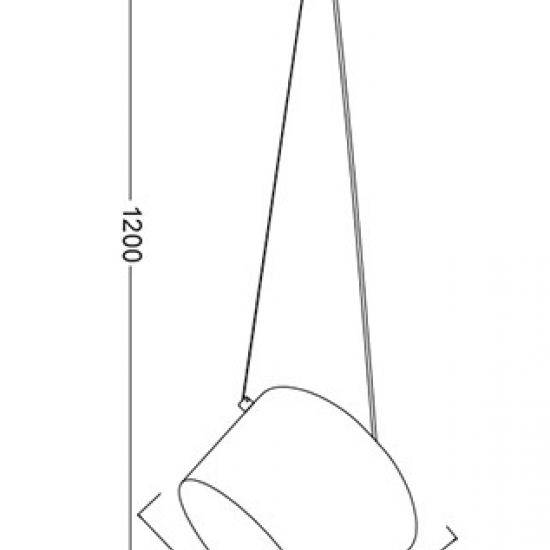ΚΡΕΜΑΣΤΟ Φ/Σ 1XE27 ΜΟΥΣΤΑΡΔΙ ΜΕΤΑΛΛΙΚΟ Φ27ΧΗ120CM