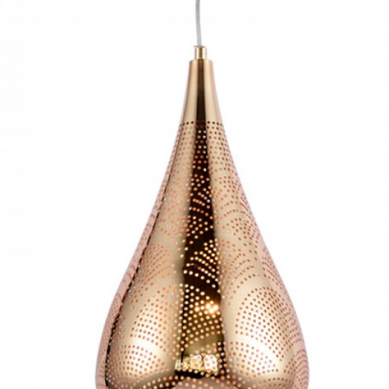 ΚΡΕΜΑΣΤΟ Φ/Σ 1ΧΕ27 ΜΕΤΑΛΛΙΚΟ ΓΥΑΛΙΣΤΟ ΟΡΕΙΧΑΛΚΙΝΟ Φ20ΧΗ41Χ160CM