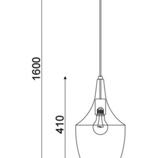 ΚΡΕΜΑΣΤΟ Φ/Σ 1ΧΕ27 ΜΕΤΑΛΛΙΚΟ ΧΡΩΜΙΟ Φ20ΧΗ41Χ160CM
