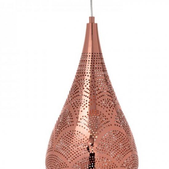 ΚΡΕΜΑΣΤΟ Φ/Σ 1ΧΕ27 ΜΕΤΑΛΛΙΚΟ ΓΥΑΛΙΣΤΟ ΧΑΛΚΙΝΟ Φ20ΧΗ41Χ160CM