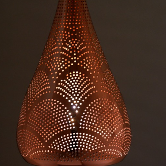 ΚΡΕΜΑΣΤΟ Φ/Σ 1ΧΕ27 ΜΕΤΑΛΛΙΚΟ ΓΥΑΛΙΣΤΟ ΧΑΛΚΙΝΟ Φ20ΧΗ41Χ160CM