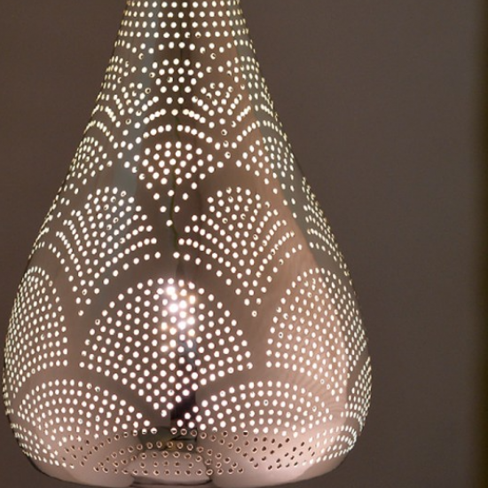 ΚΡΕΜΑΣΤΟ Φ/Σ 1ΧΕ27 ΜΕΤΑΛΛΙΚΟ ΧΡΩΜΙΟ Φ20ΧΗ41Χ160CM