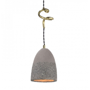 ΚΡΕΜΑΣΤΟ Φ/Σ 1ΧΕ27 ΓΚΡΙ ΠΗΛΟΣ+ΟΡΕΙΧΑΛΚΟ ΜΕΤΑΛΛΟ Φ14ΧΗ120CM