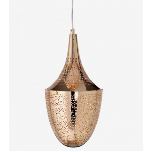 ΚΡΕΜΑΣΤΟ Φ/Σ 1ΧΕ27 ΜΕΤΑΛΛΙΚΟ ΓΥΑΛΙΣΤΟ ΟΡΕΙΧΑΛΚΟ Φ23ΧΗ43Χ160C 