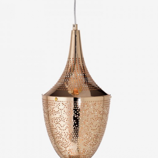 ΚΡΕΜΑΣΤΟ Φ/Σ 1ΧΕ27 ΜΕΤΑΛΛΙΚΟ ΓΥΑΛΙΣΤΟ ΟΡΕΙΧΑΛΚΟ Φ23ΧΗ43Χ160C