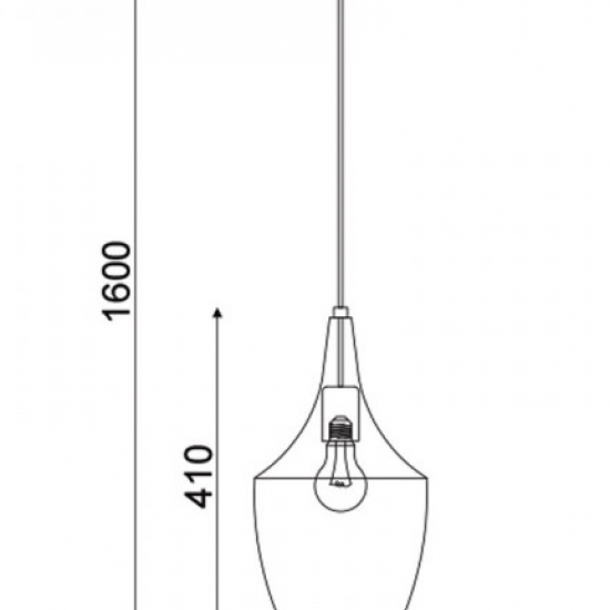 ΚΡΕΜΑΣΤΟ Φ/Σ 1ΧΕ27 ΜΕΤΑΛΛΙΚΟ ΧΡΩΜΙΟ Φ23ΧΗ43Χ160CM