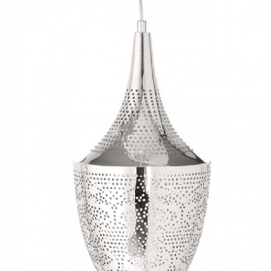 ΚΡΕΜΑΣΤΟ Φ/Σ 1ΧΕ27 ΜΕΤΑΛΛΙΚΟ ΧΡΩΜΙΟ Φ23ΧΗ43Χ160CM