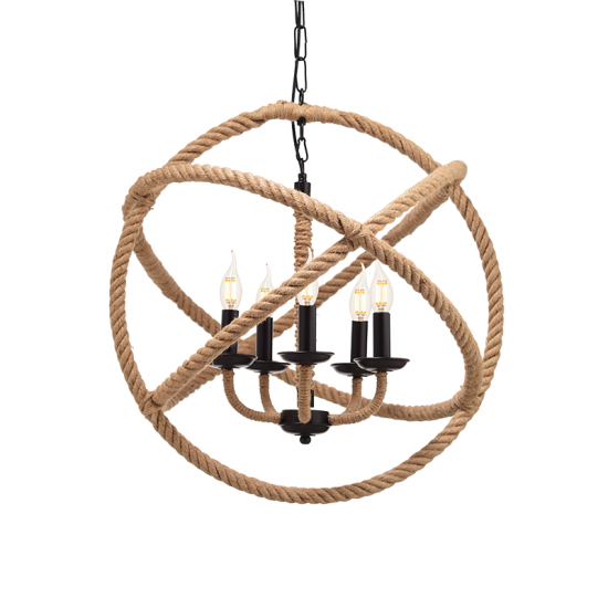 SKIA ΚΡΕΜΑΣΤΟ ΦΩΤΙΣΤΙΚΟ ΟΡΟΦΗΣ 5ΦΩΤΟ ΣΧΟΙΝΙ ΜΠΕΖ Φ62xΗ130cm