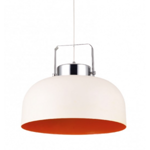 ΜΕΤΑΛΛΙΚΗ ΚΑΜΠΑΝΑ ΛΕΥΚΟ ΚΟΚΚΙΝΟ Φ30CM 1XE27