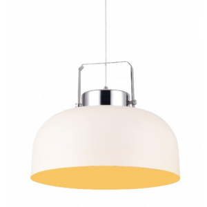 ΦΩΤΙΣΤΙΚΟ ΜΕΤΑΛΛΙΚΗ ΚΑΜΠΑΝΑ ΛΕΥΚΟ ΚΡΟΚΙ Φ30CM 1XE27