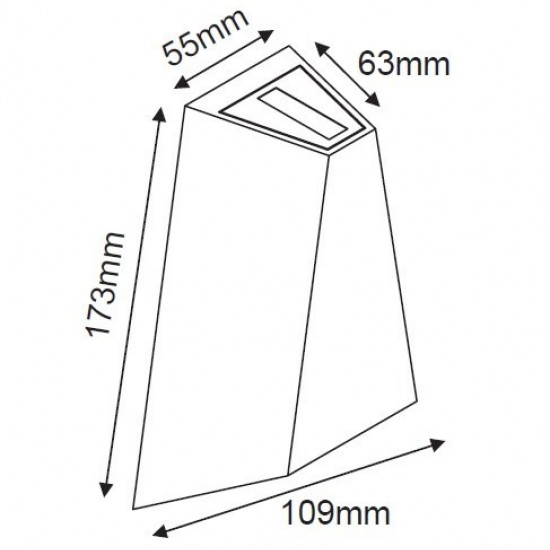 Geo Απλίκα Up-Down LED 6W Σε Σκούρο Γκρί Χρώμα-ΑΠΛΙΚΕΣ ΕΞΩΤΕΡΙΚΟΥ ΧΩΡΟΥ-ΦΩΤΙΣΤΙΚΑ ΕΞΩΤΕΡΙΚΟΥ ΧΩΡΟΥ-ΓΚΡΙ-LED-