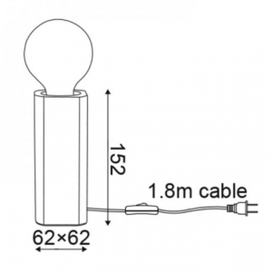 ΕΠΙΤΡΑΠΕΖΙΟ Φ/Σ 1ΧΕ27 ΚΑΦΕ ΠΗΛΟΣ 6Χ6ΧΗ15CM