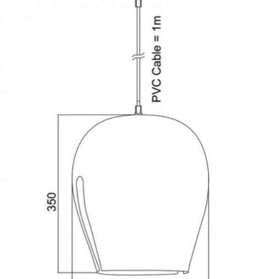 ΚΡΕΜΑΣΤΟ ΜΟΝΟΦΩΤΟ ΦΩΤΙΣΤΙΚΟ ΜΑΥΡΟ ΜΕΤΑΛΛΟ Φ30xΗ35cm